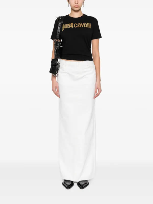 Just Cavalli logo-print Cotton T-shirt | Black | FARFETCH ID