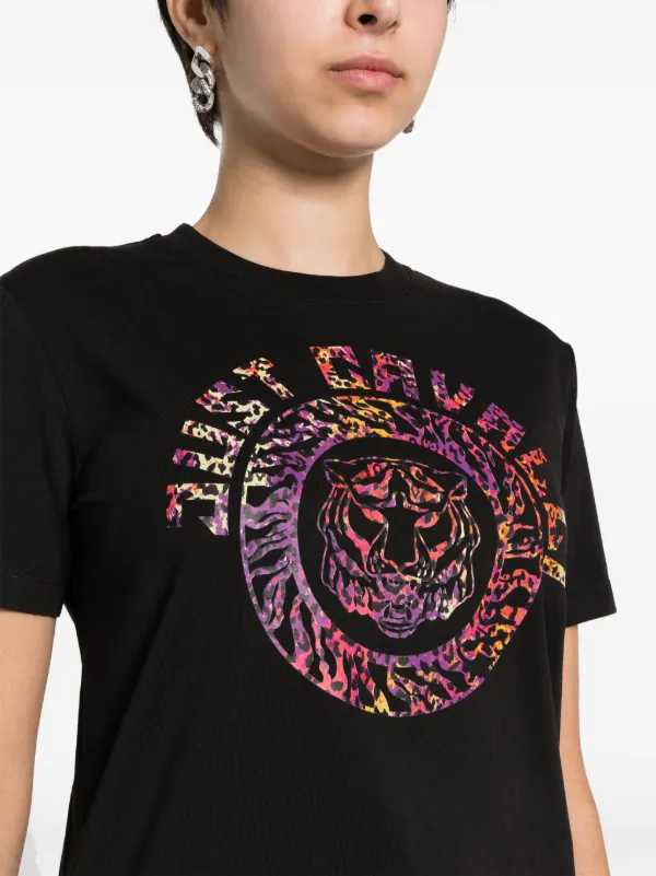 関税込み★送料無料【JUST CAVALLI】Tシャツ ブランドロゴ Just Cavalli ロゴ Tシャツ | ブラック | FARFETCH JP