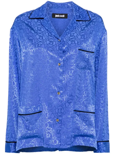 Just Cavalli camisa con serpiente en jacquard