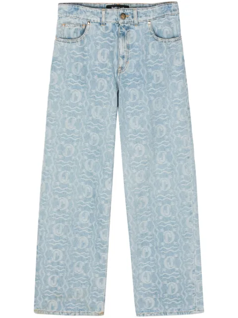 Just Cavalli jacquard-pattern straight-leg jeans