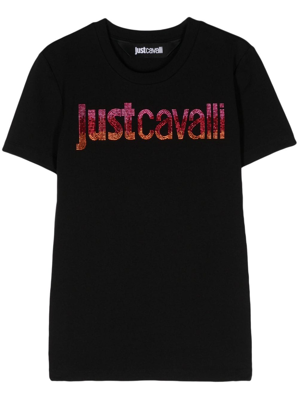 Just Cavalli Rhinestone-embellished T-shirt In Black