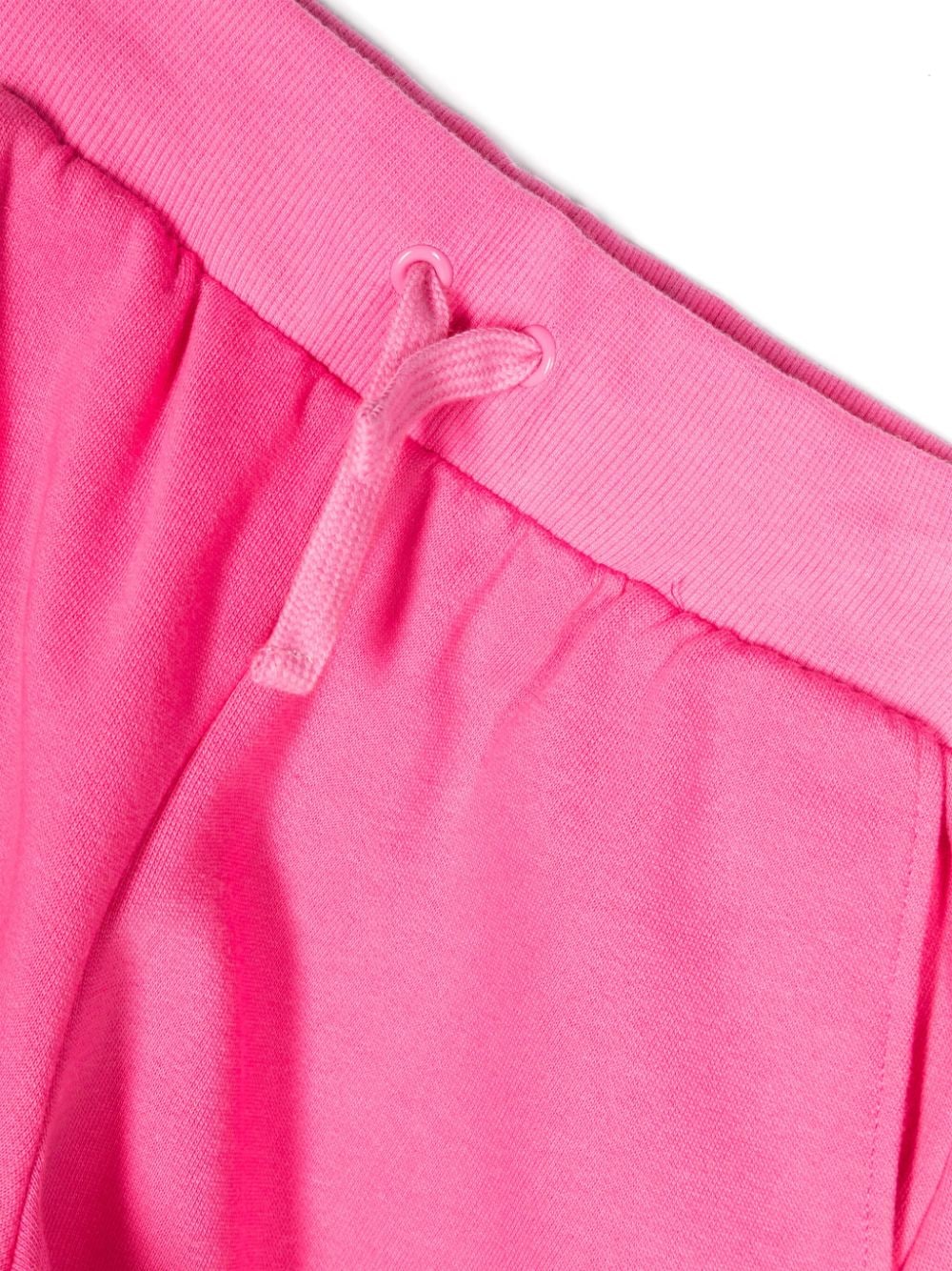 Shop Moschino Logo-print Drawstring-waistband Shorts In 粉色