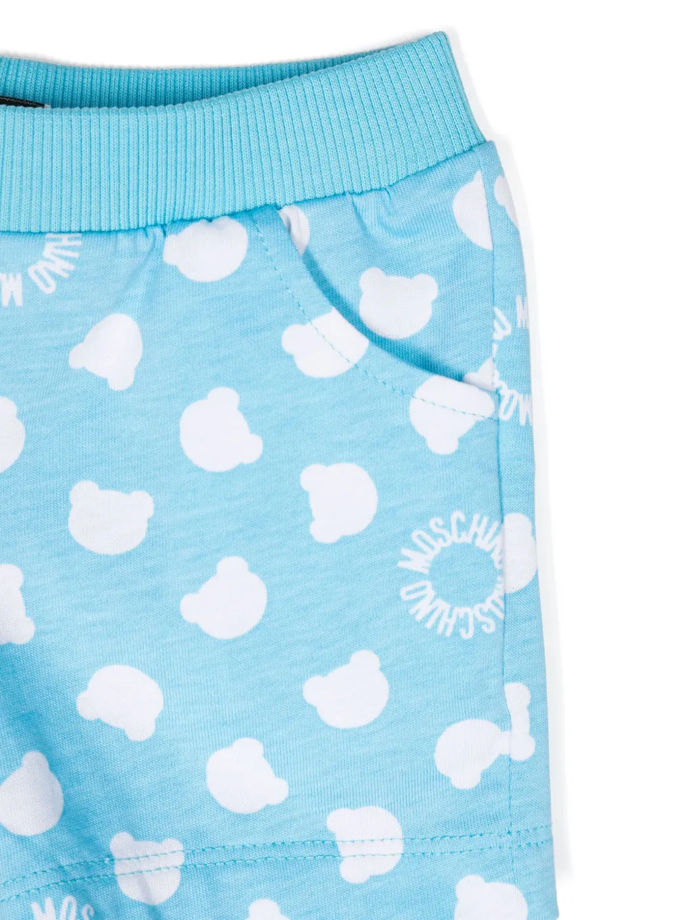 Moschino Kids Tweekleurige top en shorts Wit