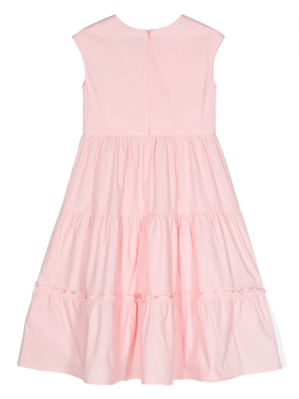 Shop Moschino Teddy-bear Embroidered Dress In Pink