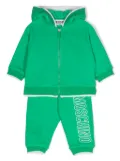 Moschino Kids logo-print cotton tracksuit set - Green