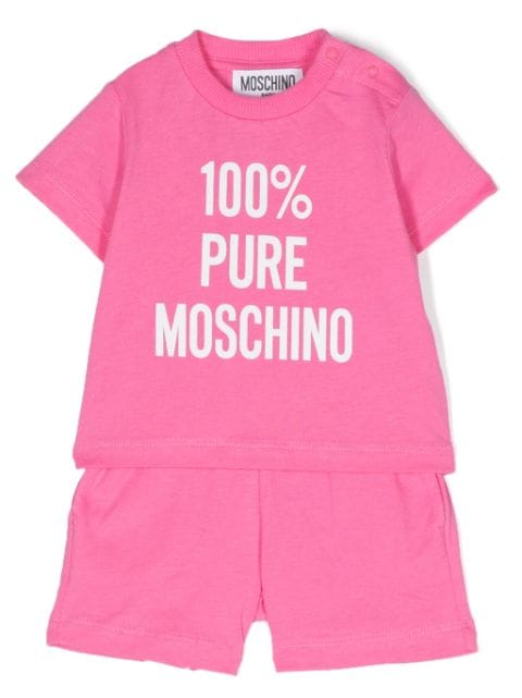 Moschino Kids logo-print cotton tracksuit set