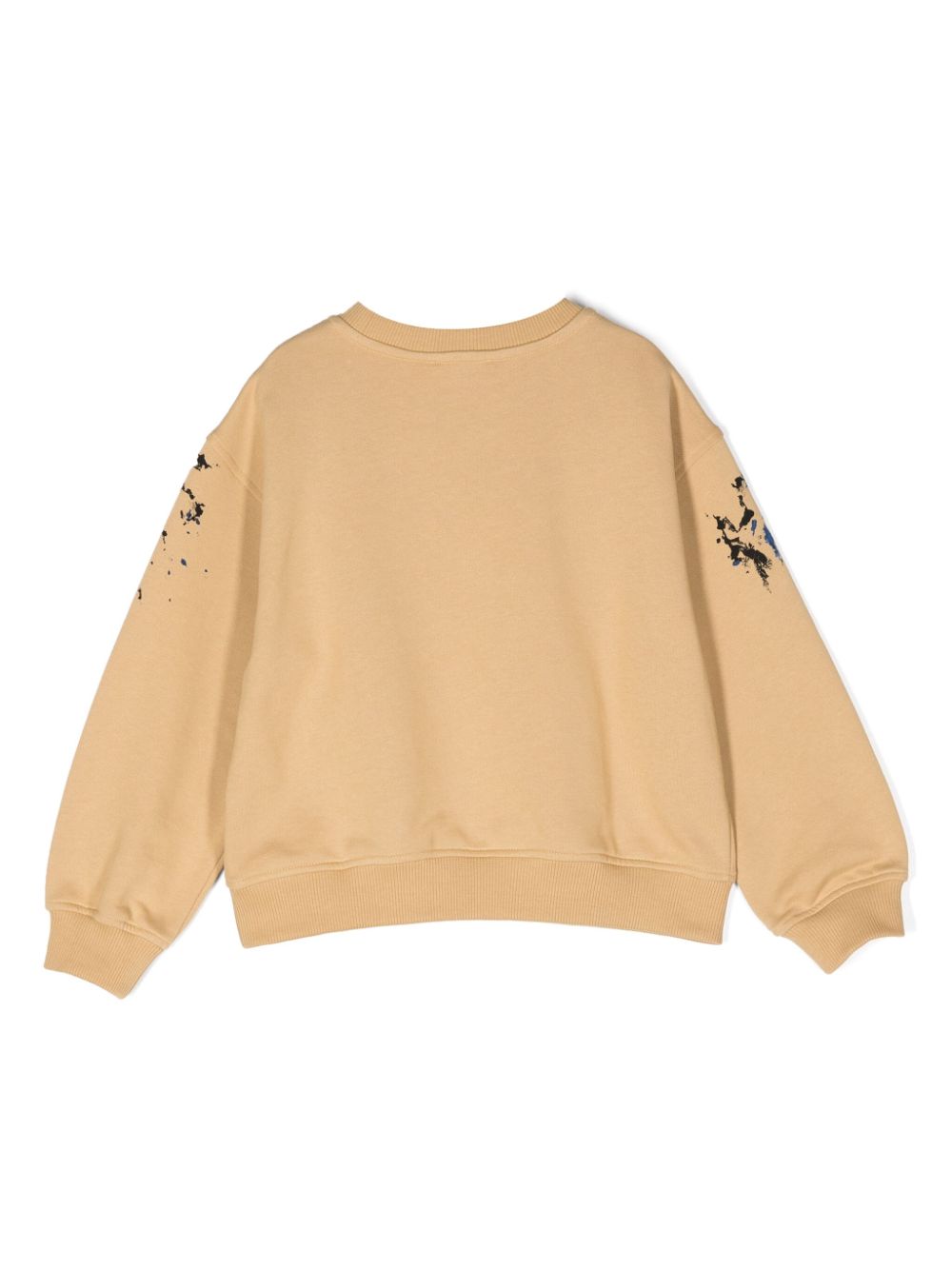 Moschino Kids Katoenen sweater met logoprint Beige