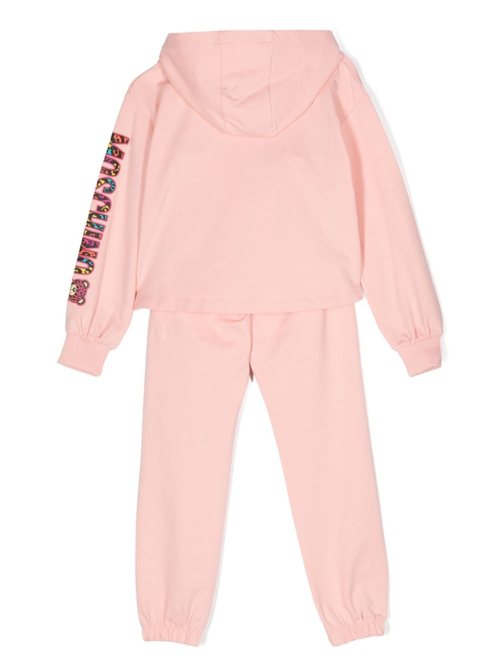Moschino Kids' Logo-print Hooded Tracksuit In Pink