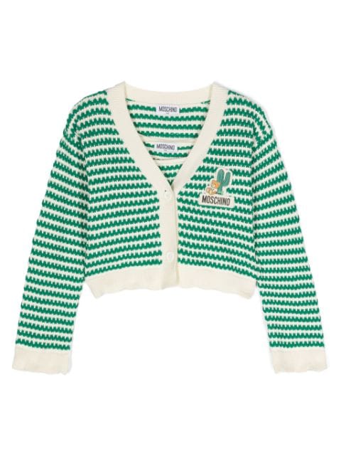 Moschino Kids logo-appliqué knitted set