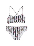 Moschino Kids teddy bear bikini set - White