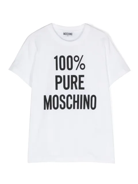 Moschino Kids playera con logo estampado