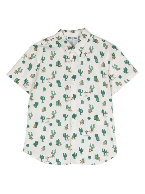 Moschino Kids cactus-print shirt