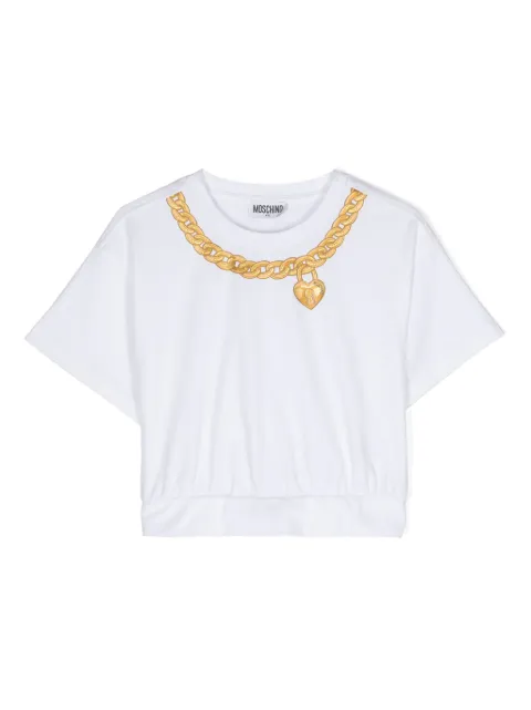 Moschino Kids chain-link print T-shirt