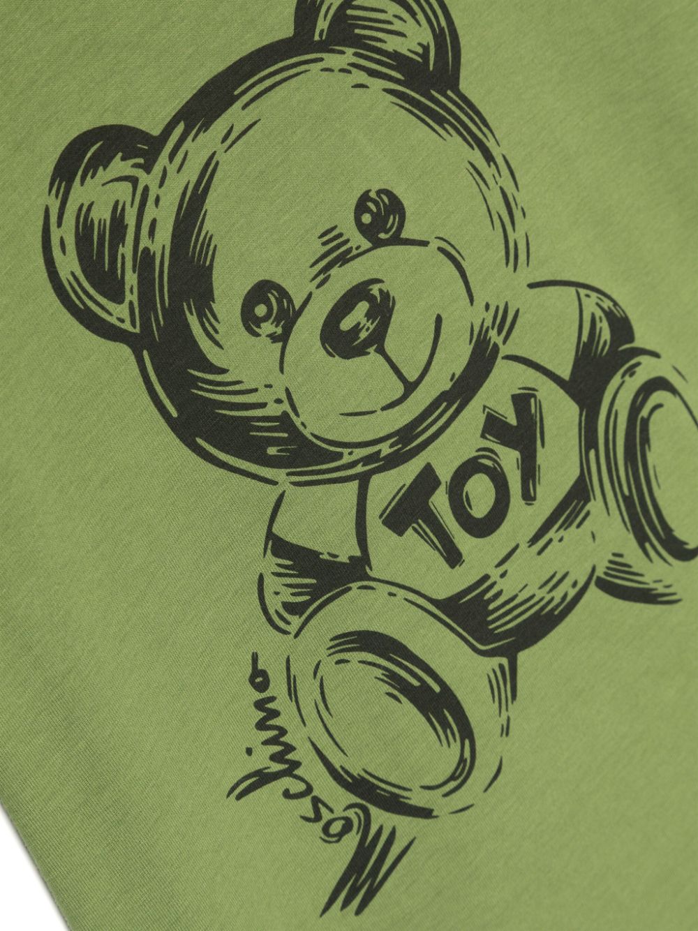Shop Moschino Teddy Bear-print T-shirt In Green