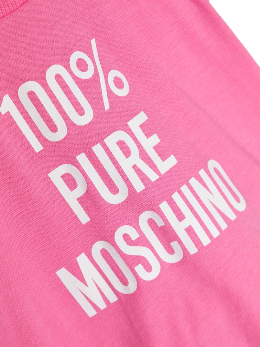 Shop Moschino Logo-print Ruffled Dress In Pink
