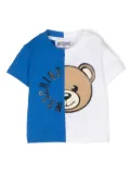 Moschino Kids Teddy Bear-print cotton T-shirt - Blue