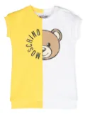 Moschino Kids teddy bear colourblock dress - White