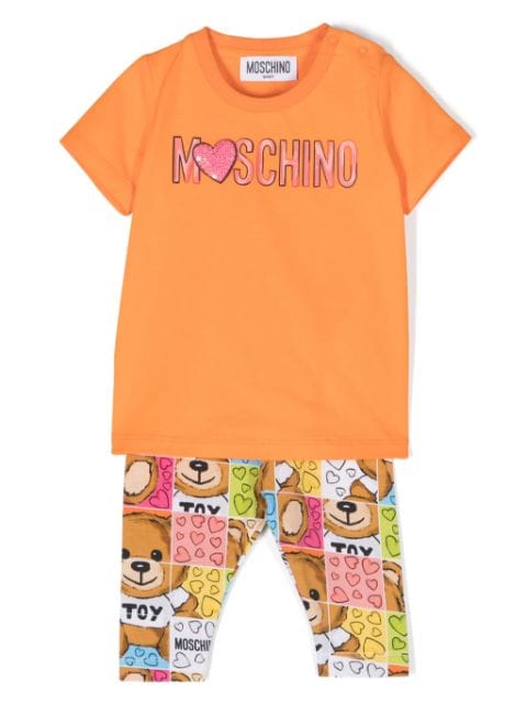 Moschino Kids Teddy Bear-print leggings set