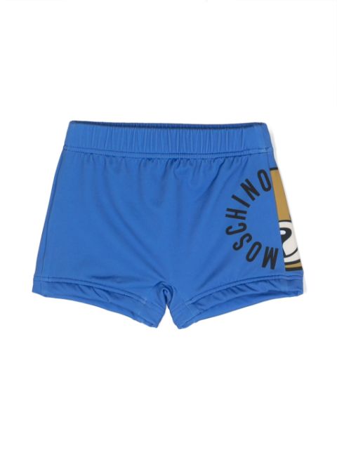 Moschino Kids logo-print swim shorts