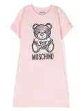 Moschino Kids Teddy Bear-print jersey dress - Pink