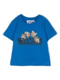 Moschino Kids Teddy Bear logo-print T-shirt - Blue