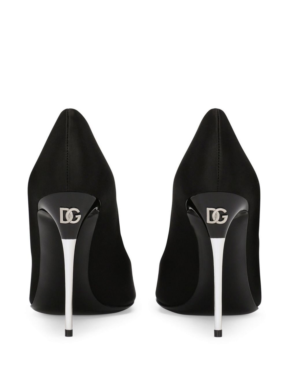Shop Dolce & Gabbana Pointed Leather Pumps In Schwarz