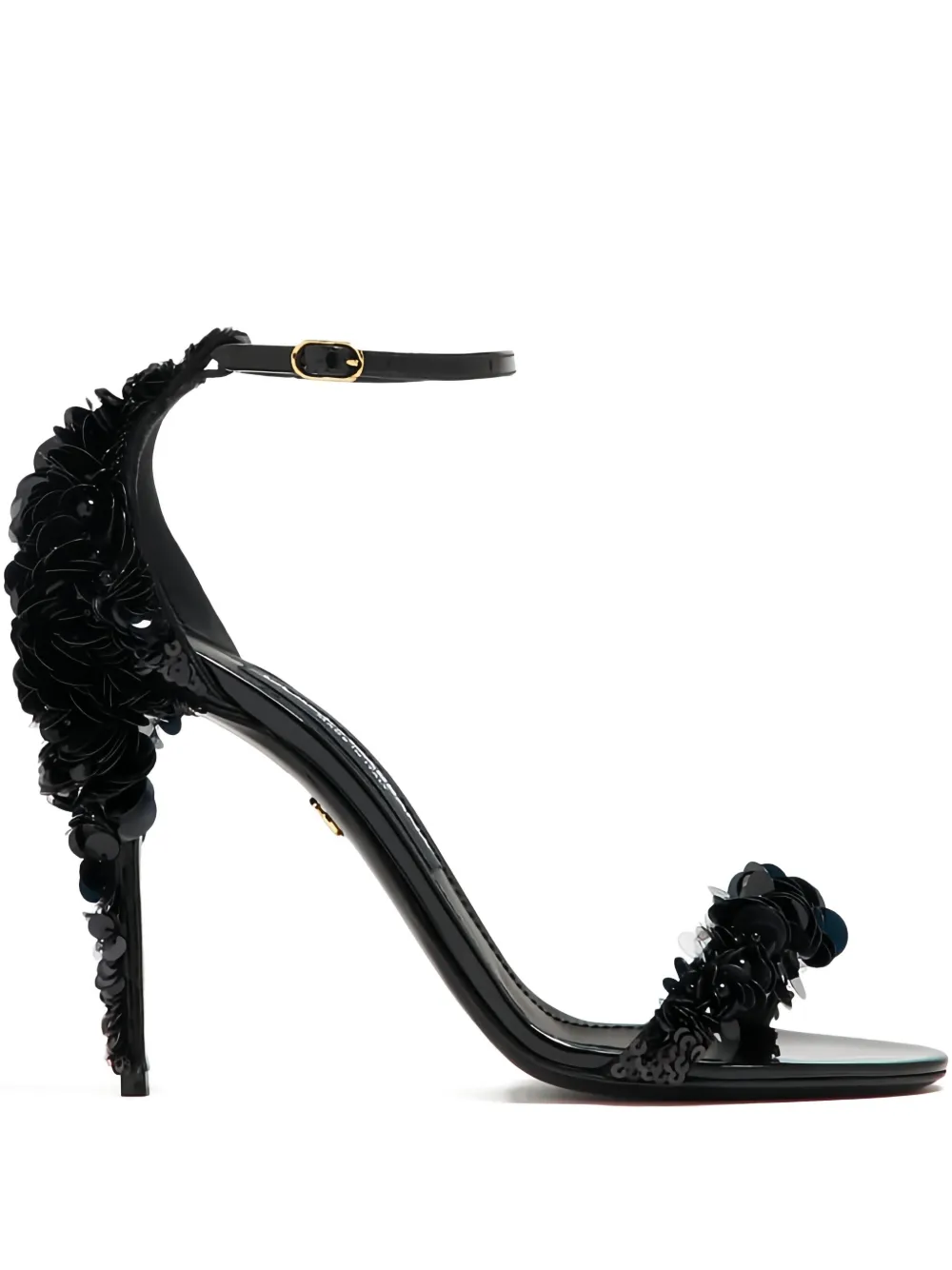 Dolce & Gabbana 110mm sequin-embellished stiletto sandals Black