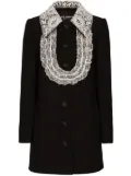 Dolce & Gabbana bib-collar virgin wool-blend minidress - Black