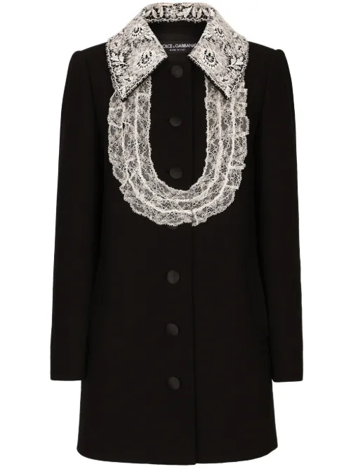 Robe courte à plastron contrastant - Dolce & Gabbana - Modalova