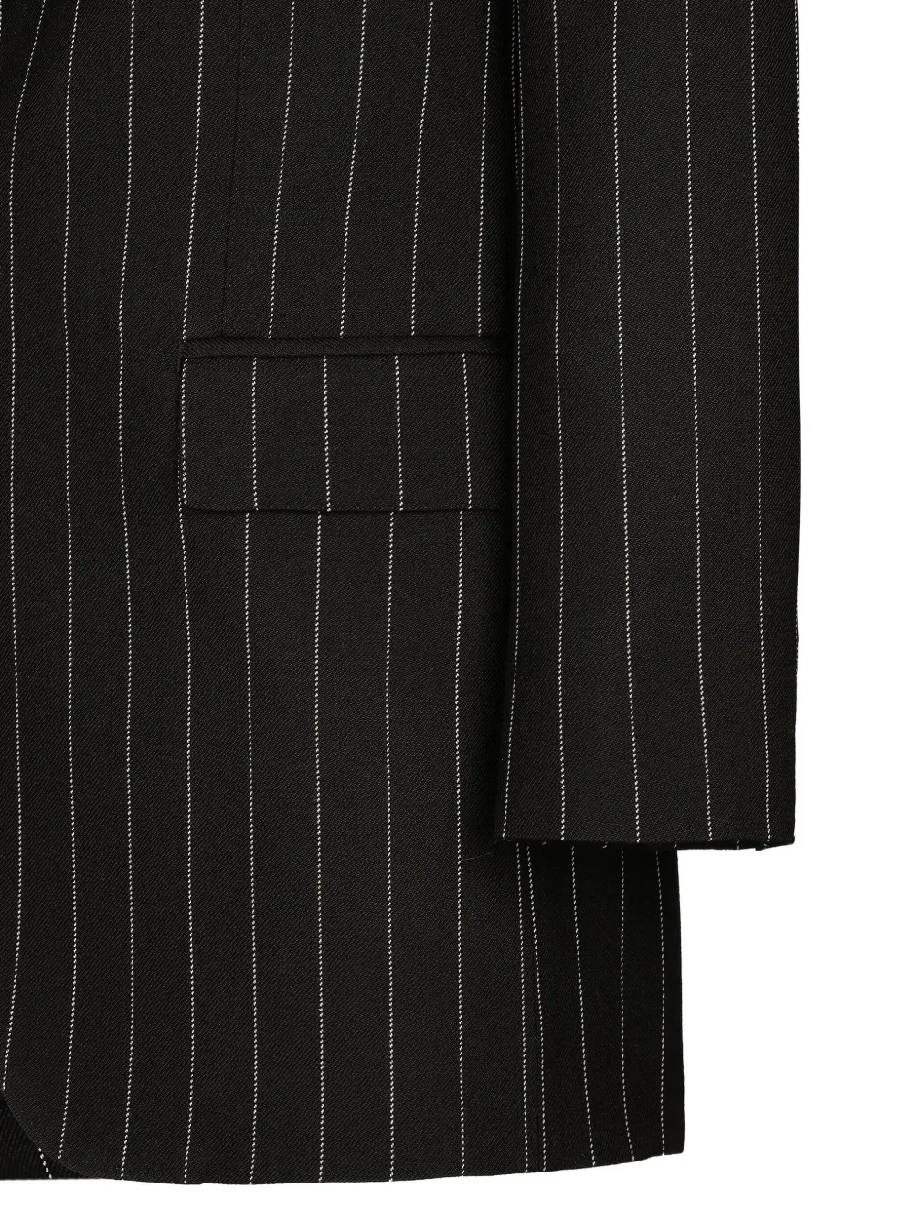 Dolce & Gabbana pinstripe padded-shoulder blazer Zwart