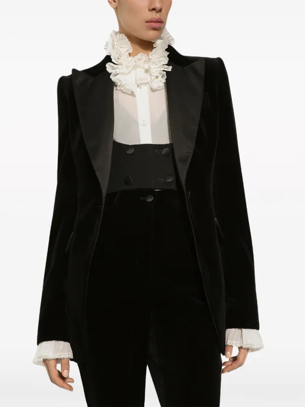 DOLCE&GABBANA - Black wool two-piece suit | Leam Roma