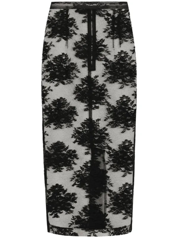 大人気新品  Dolce & Gabbana シアー チュールスカート | ブラック | FARFETCH JP スカート