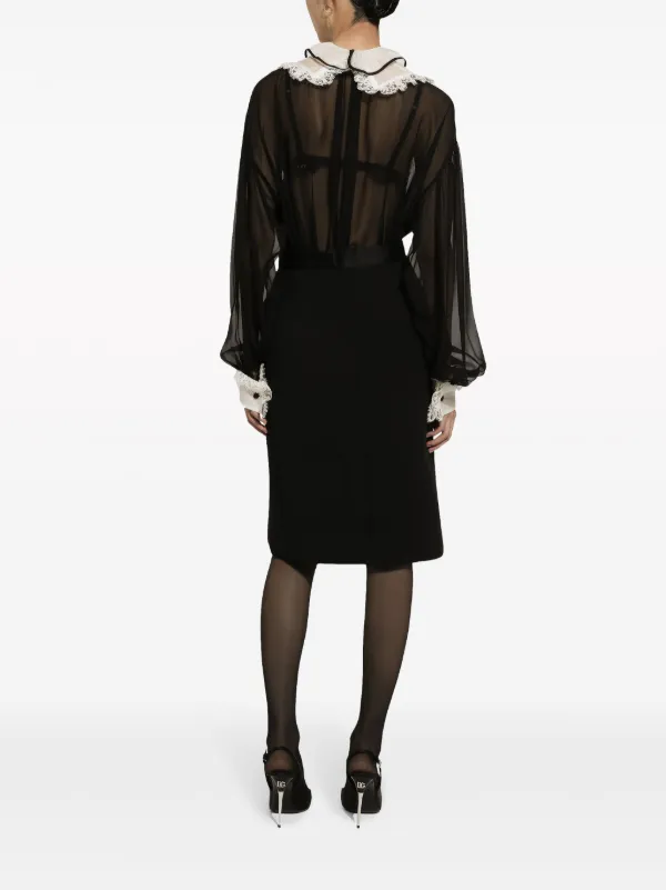 Dolce & Gabbana ビブカラー シャツ | ブラック | FARFETCH JP
