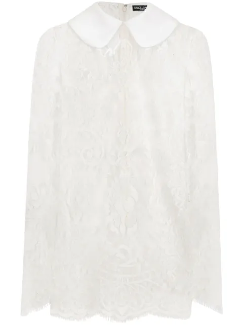 Dolce & Gabbana Peter Pan collar lace minidress