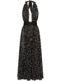 Dolce & Gabbana polka dot-print halterneck dress - Black
