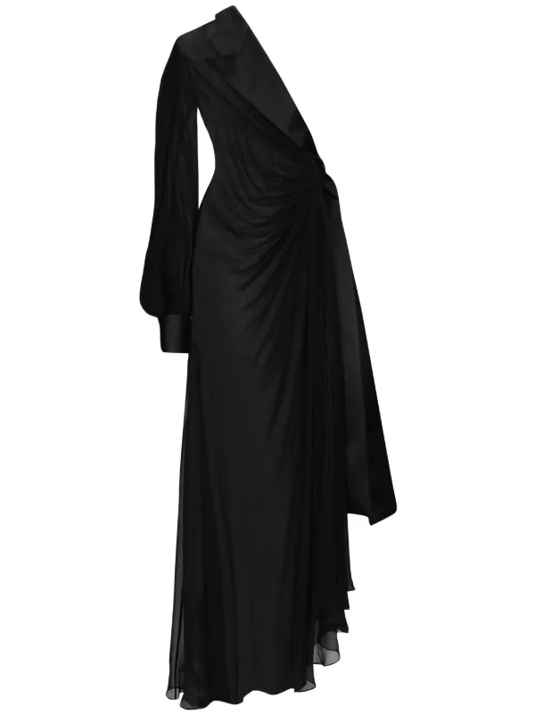 dolce and gabbana one shoulder dress One-shoulder stretch satin dress