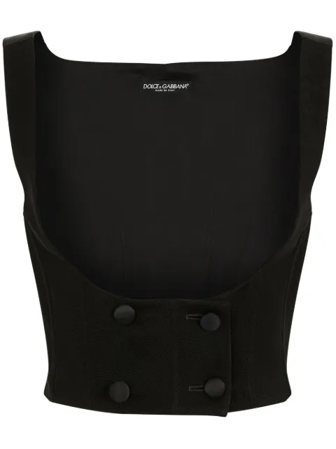 Dolce & Gabbana double-breasted scoop neck waistcoat