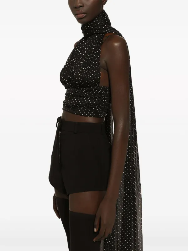 Dolce & Gabbana ポルカドット シルクトップ | ブラック | FARFETCH JP