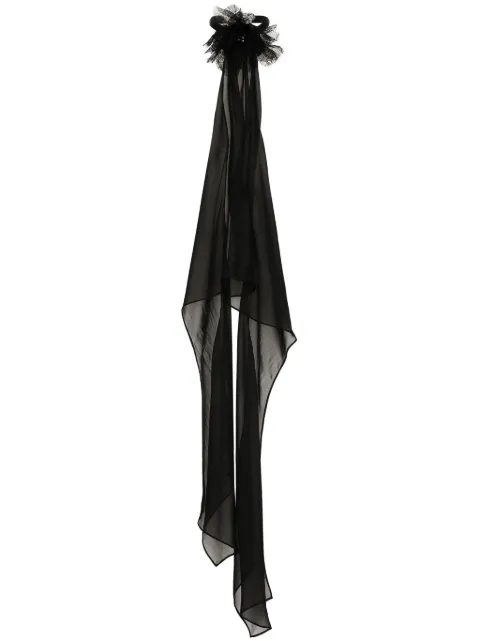 Dolce & Gabbana floral-appliqué silk scarf top