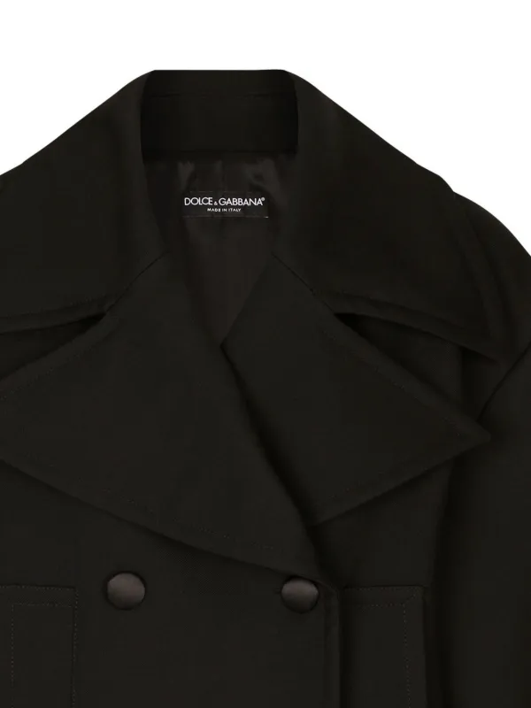 ジャケット DOLCE&GABBANA CROPPED DOUBLE-BREASTED BLACK JACKET 17242134_35071831_600.jpg