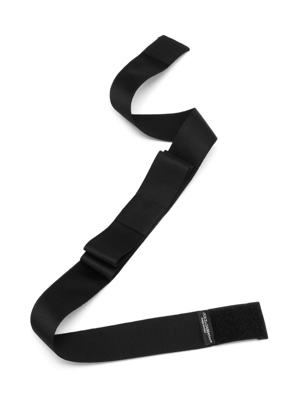 Shop Dolce & Gabbana Bow-embellished Ribbon Belt In Black