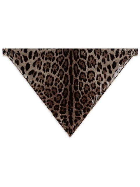 Dolce & Gabbana leopard-print silk headscarf Women