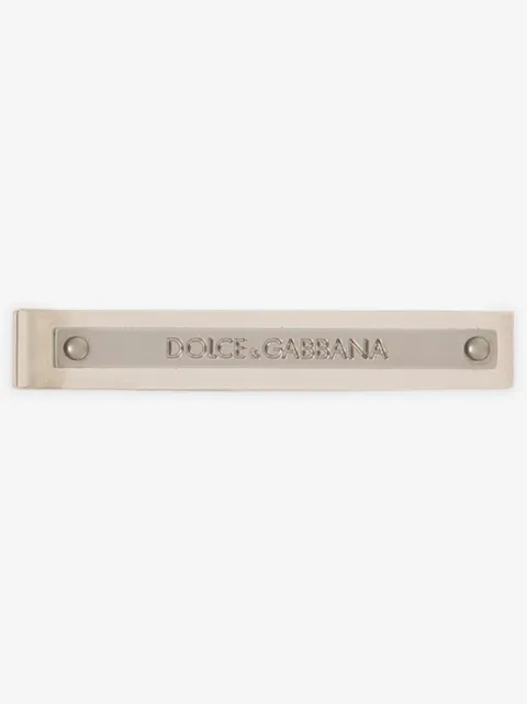 Dolce & Gabbana engraved-logo brass tie clip
