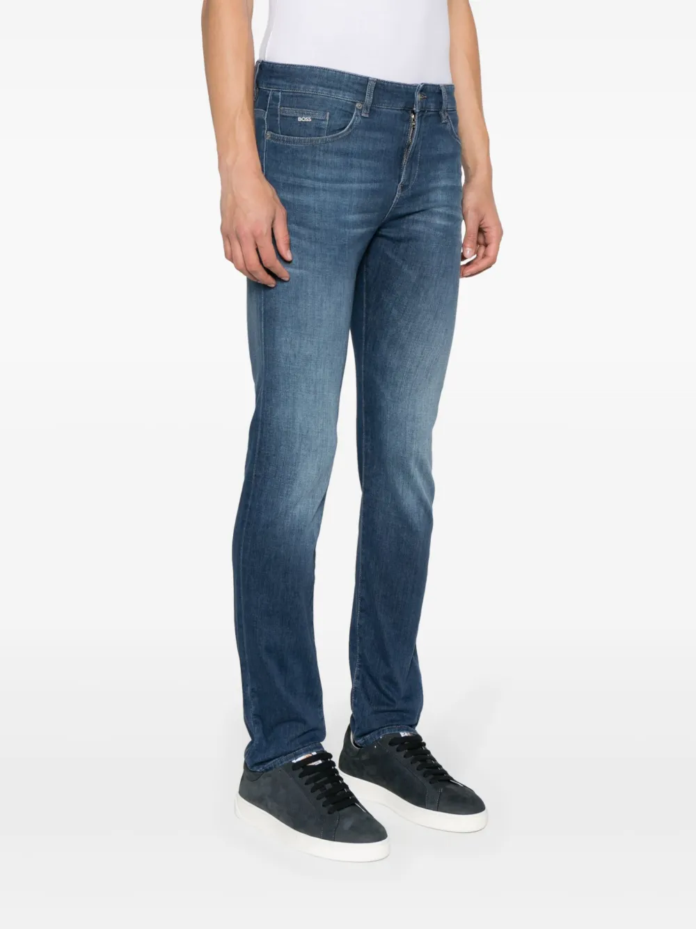 BOSS Straight jeans Blauw