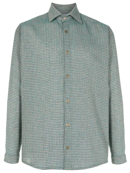 Chemise en jacquard à logo gravé - Amir Slama - Modalova