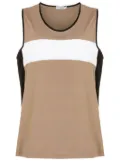 Amir Slama colour-block tank top - Brown