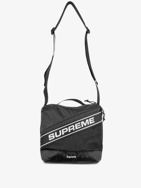 Supreme Black Schultertasche mit Logo