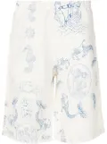 Amir Slama graphic-print track shorts - White