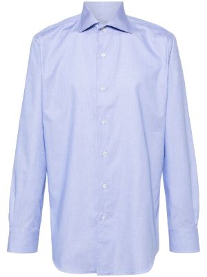 Royal blue cotton shirt  Brioni® SI Official Store