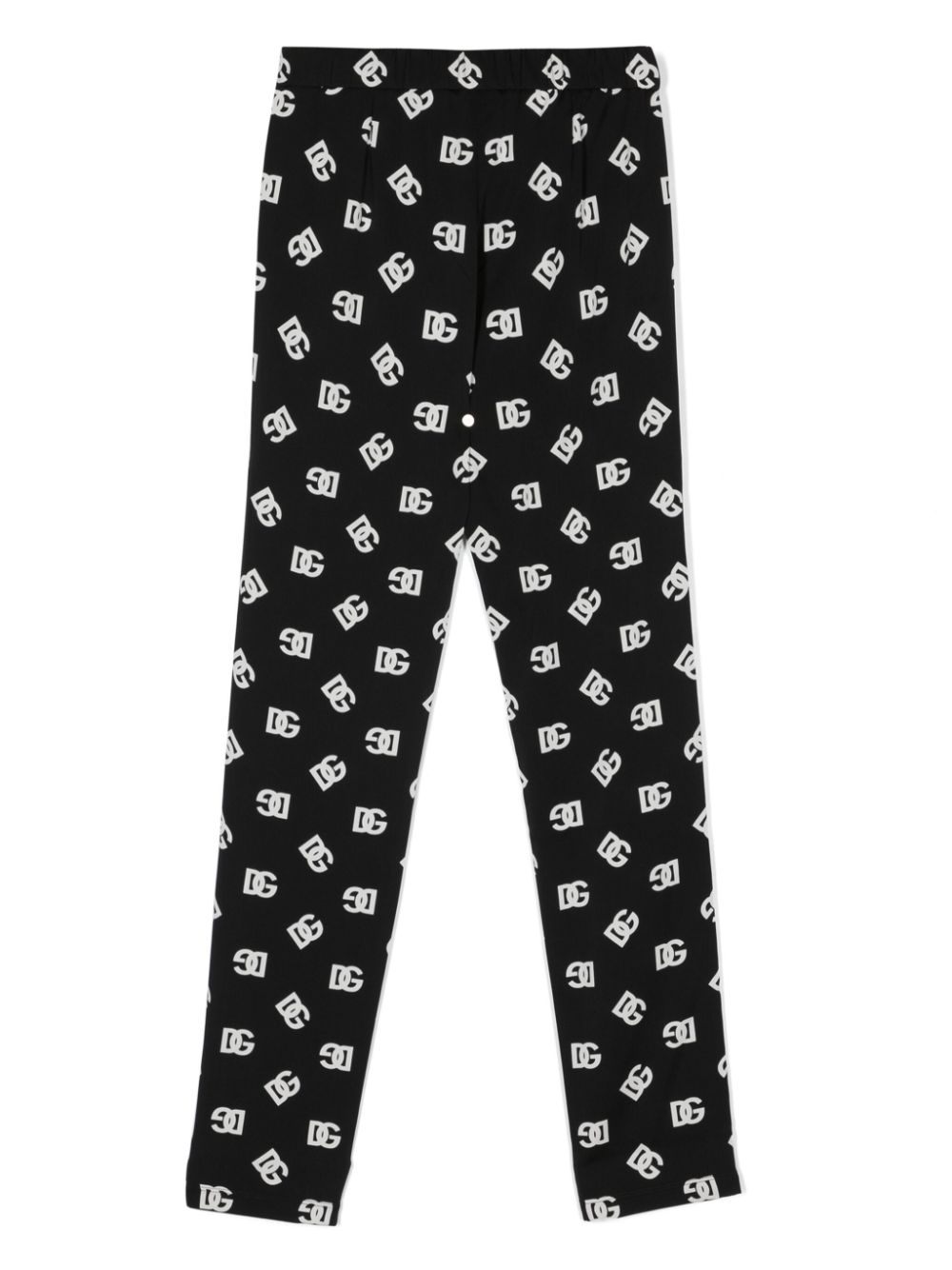 Dolce & Gabbana Kids logo-print silk-blend leggings - Black